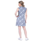 Alternate View 2 of Marina Blue Collection: Laima Knit Paisley Sleeveless Dress